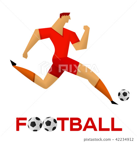 Soccer player against the background Soccer player against the background 42234912