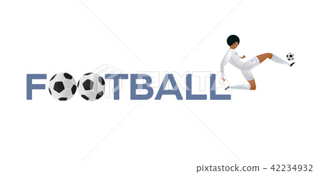 Soccer player against the background Soccer player against the background 42234932