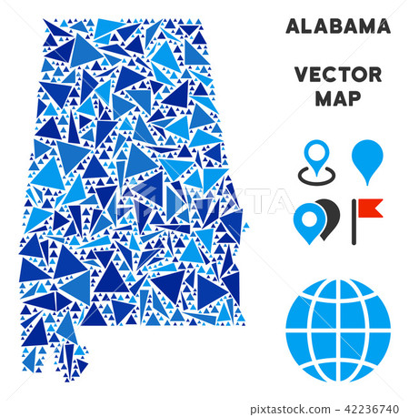 Blue Triangle Alabama State Map 42236740
