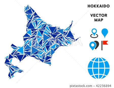 Blue Triangle Hokkaido Island Map 42236894