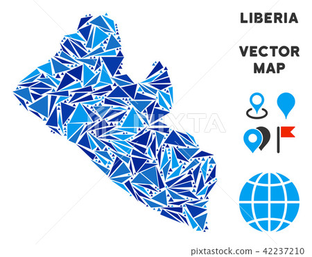 Blue Triangle Liberia Map 42237210