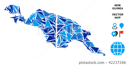 Blue Triangle New Guinea Countries Map 42237266