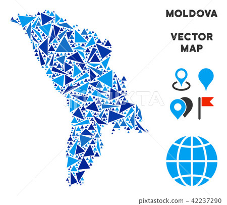 Blue Triangle Moldova Map Blue Triangle Moldova Map 42237290