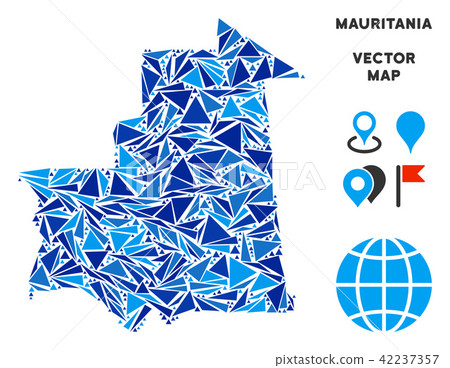 Blue Triangle Mauritania Map 42237357