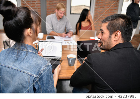 Business concept. Businessmen are working together as a team. Bu Business concept. Businessmen are working together as a team. Bu 42237983