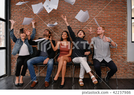 Business concept. Businessmen are working relaxed. Businessmen a Business concept. Businessmen are working relaxed. Businessmen a 42237986