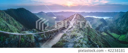 Mountain landscape Ponta Delgada island, Azores 42238181