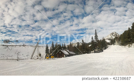EmpEmpty red piste on Strbske pleso, Solisko EmpEmpty red piste on Strbske pleso, Solisko 42238687