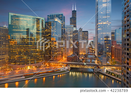 Chicago, Illinois, USA Cityscape 42238789
