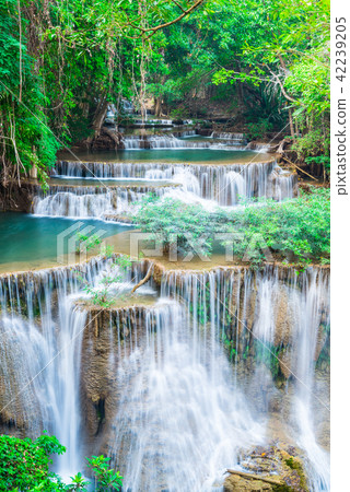 Landscape Huai Mae Kamin waterfall Landscape Huai Mae Kamin waterfall 42239205
