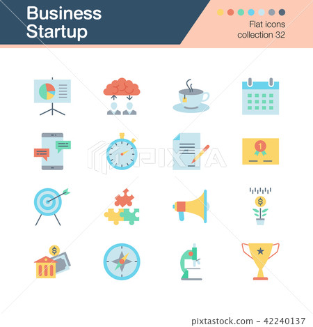 Business Startup icons. Flat design. 42240137