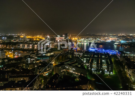 Scenic of hamburg night cityscape Scenic of hamburg night cityscape 42240331