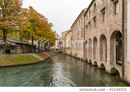 Scenic of treviso town with calnal scene Scenic of treviso town with calnal scene 42240332