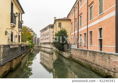 Scenic of treviso town with calnal scene Scenic of treviso town with calnal scene 42240341