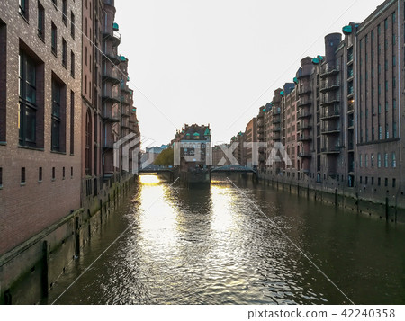 Speicherstadt warehouse district of Hamburg 42240358