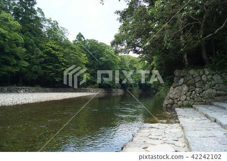 Isuzu River in Ise Shrine in the shrine 42242102