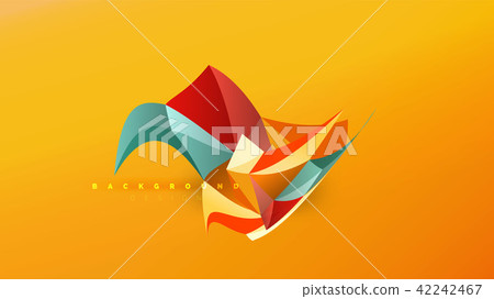 Abstract background - geometric origami style shape composition, triangular low poly design concept Abstract background - geometric origami style shape composition, triangular low poly design concept 42242467