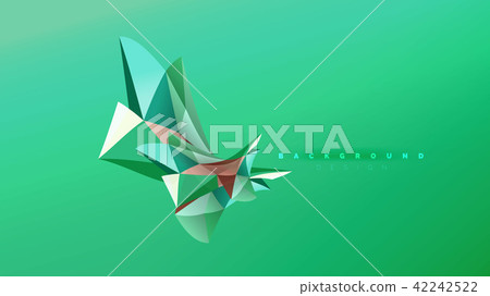 Abstract background - geometric origami style shape composition, triangular low poly design concept Abstract background - geometric origami style shape composition, triangular low poly design concept 42242522