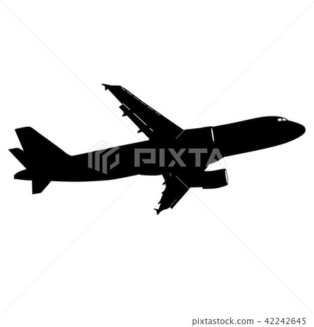 Silhouettes of planes on a white background Silhouettes of planes on a white background 42242645