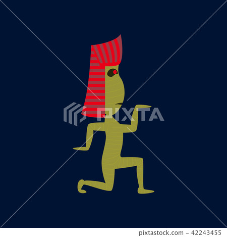 flat on background of mummy halloween monster flat on background of mummy halloween monster 42243455