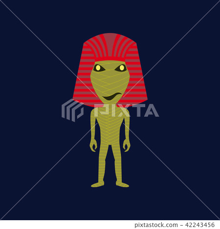 flat on background of mummy halloween monster flat on background of mummy halloween monster 42243456