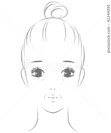 女性患有皺紋 女性患有皺紋 42244895