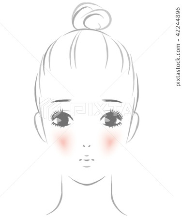 Women suffering from blushing face Women suffering from blushing face 42244896
