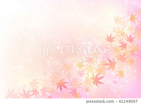 Pink glitter background and autumn leaves Pink glitter background and autumn leaves 42249097
