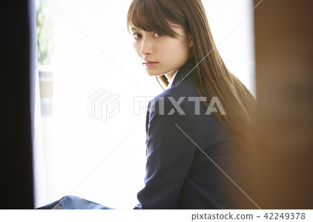 Female high school student relax Female high school student relax 42249378