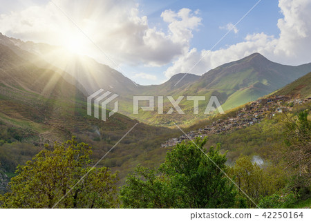 Howraman Valley with typical Kurdish village. Iran Howraman Valley with typical Kurdish village. Iran 42250164