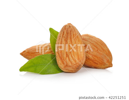 almond nuts isolated on white background 42251251