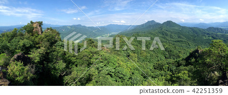 [群馬/岩城山]日本的山岳風景與巨大的岩石 42251359