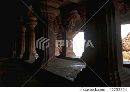 Cave 3: View from the inner hall, Badami Caves Cave 3: View from the inner hall, Badami Caves 42252264