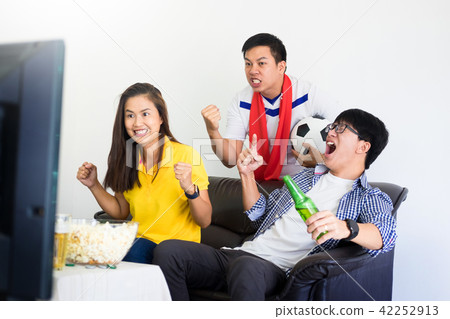 friendship, sports and entertainment concept - happy male friend friendship, sports and entertainment concept - happy male friend 42252913