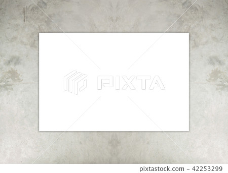 Blank white paper board cement texture background 42253299
