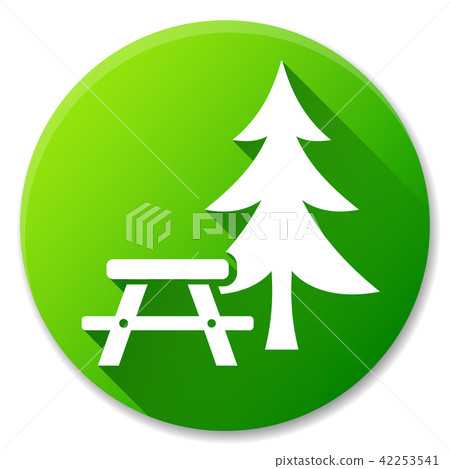 picnic table green circle icon picnic table green circle icon 42253541