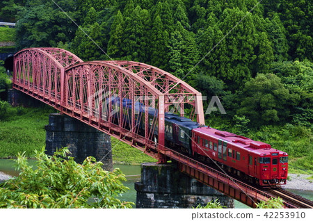Expedition of Ishiburo · Shinkai organization and crossing the first bridge of the Rumagawa river "Limited Express" Kasimi Yamashi " 42253910