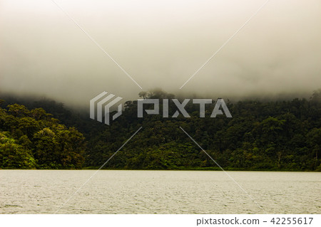 Dumagette, Negros, PHILIPPINES - Feb 06, 2018: Mountain Lakes twins. Dumagette, Negros, PHILIPPINES - Feb 06, 2018: Mountain Lakes twins. 42255617