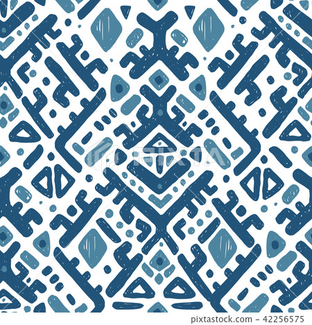 Ikat ornament. Tribal pattern 42256575