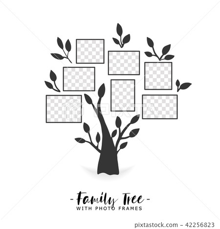 Family tree with photo frames. Family tree with photo frames. 42256823