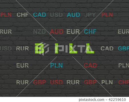 Money concept: Bill on wall background - Stock Illustration [42259610 ...