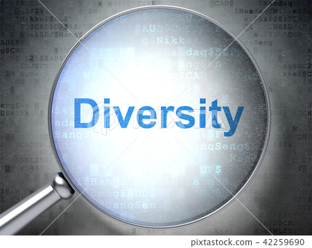 Finance concept: Diversity with optical glass 42259690