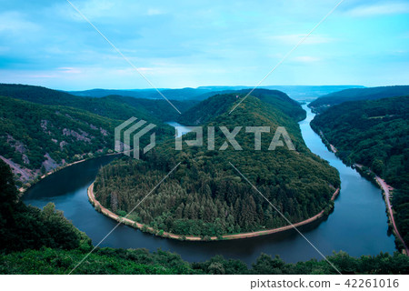 Saar loop close to Mettlach, Germany. Saar loop close to Mettlach, Germany. 42261016
