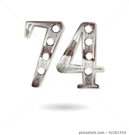 74 years anniversary celebration design 42261354