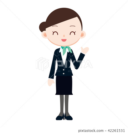 Women's uniform wearing a smiling face Scarf Cabin Attendant Women's uniform wearing a smiling face Scarf Cabin Attendant 42261531