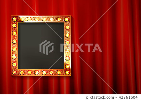vintage portrait frame on curtain wall vintage portrait frame on curtain wall 42261604