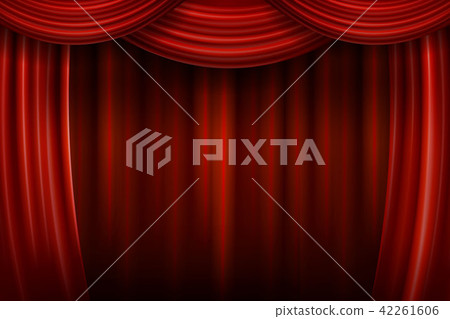 Red theater curtain Red theater curtain 42261606