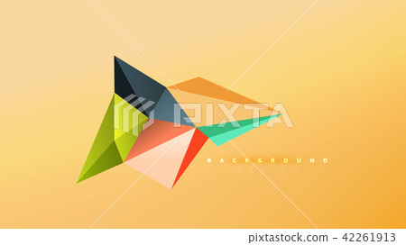Abstract background - geometric origami style shape composition, triangular low poly design concept Abstract background - geometric origami style shape composition, triangular low poly design concept 42261913