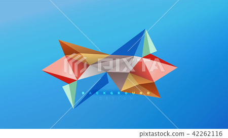 Abstract background - geometric origami style shape composition, triangular low poly design concept Abstract background - geometric origami style shape composition, triangular low poly design concept 42262116