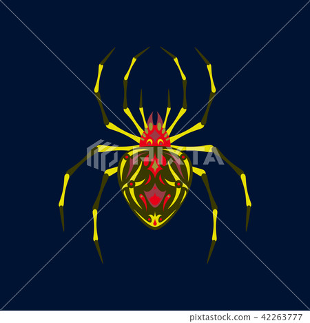 flat illustration background of halloween spider 42263777
